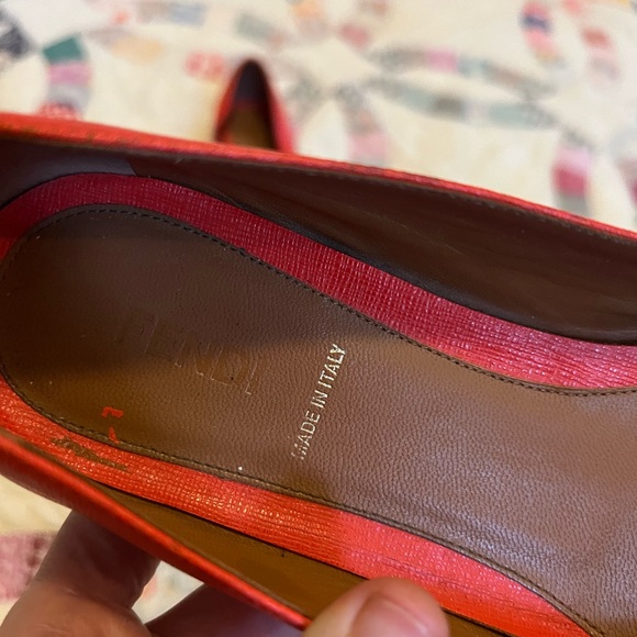 Vintage Fendi Geometric Leather Ballet Flats SZ 36.5 - Picture 7 of 7